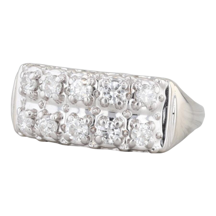 vintage 045ctw diamond ring 14k white gold size 625 anniversary 2641