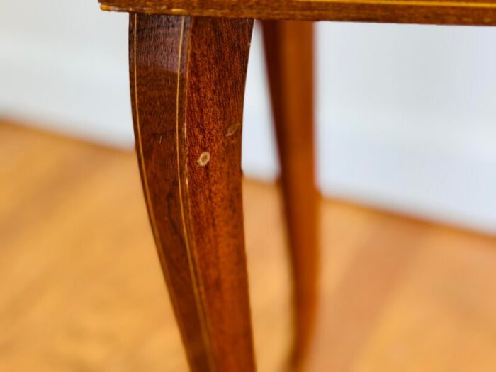 vintage 1960s italian floral inlaid rectangular side table 0863