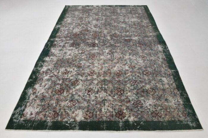 vintage abstract cotton wool rug 1