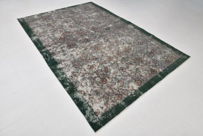 vintage abstract cotton wool rug 4