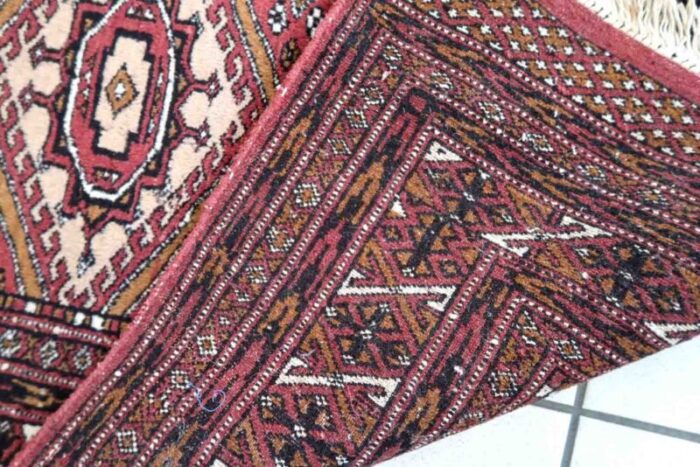 vintage afghan handmade ersari rug 1970s 12