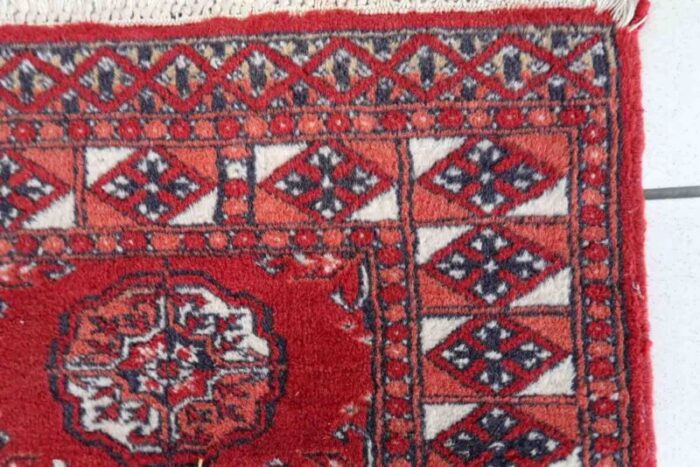 vintage afghan handmade ersari rug 1970s 3