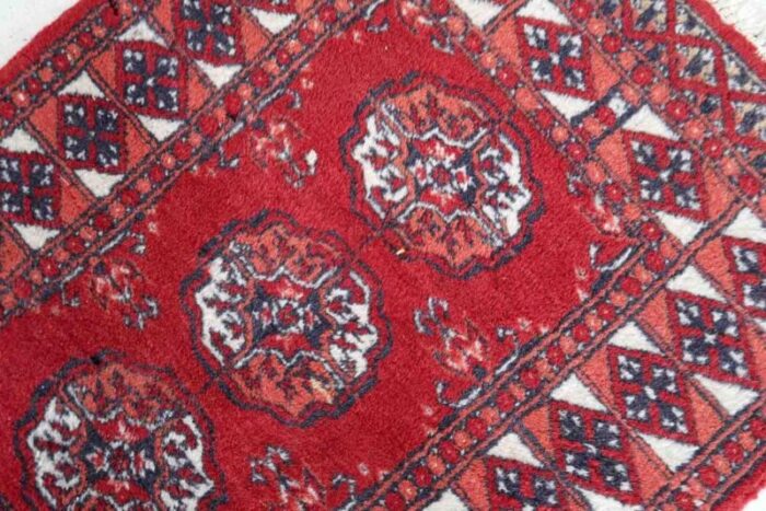 vintage afghan handmade ersari rug 1970s 4