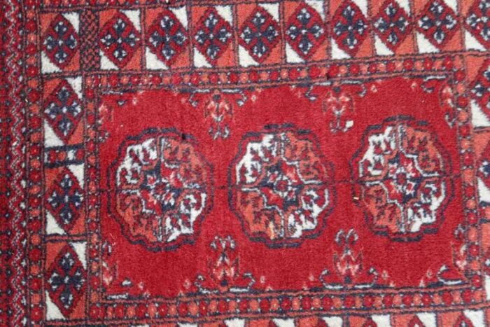 vintage afghan handmade ersari rug 1970s 5