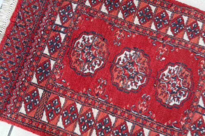 vintage afghan handmade ersari rug 1970s 8