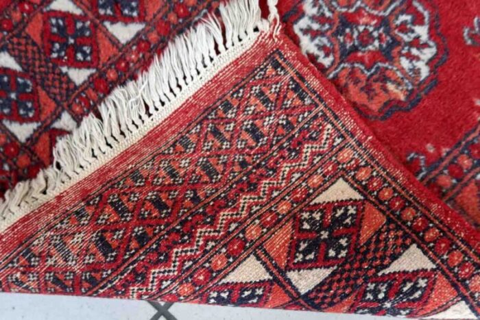 vintage afghan handmade ersari rug 1970s 9