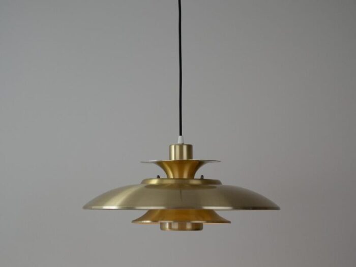 vintage aluminum pendant lamp attributed to bent nordsted for lyskaer denmark 1980s 1769