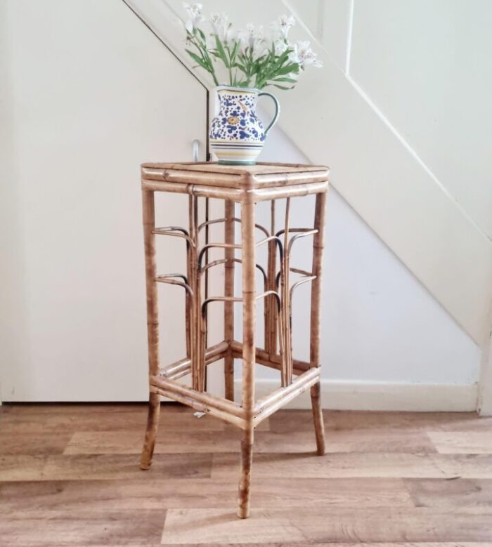 vintage bamboo occasional table 1890s 3816