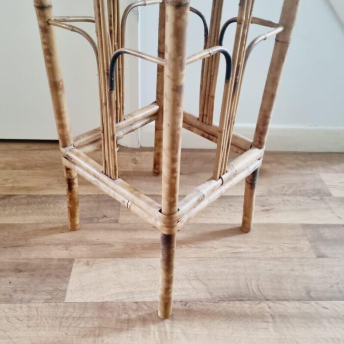 vintage bamboo occasional table 1890s 8960