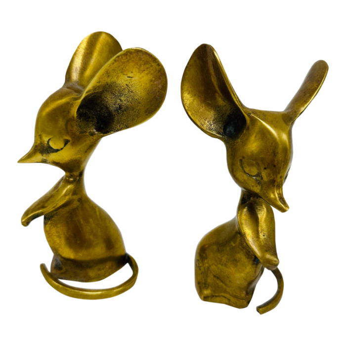 vintage brass mice a pair 8200