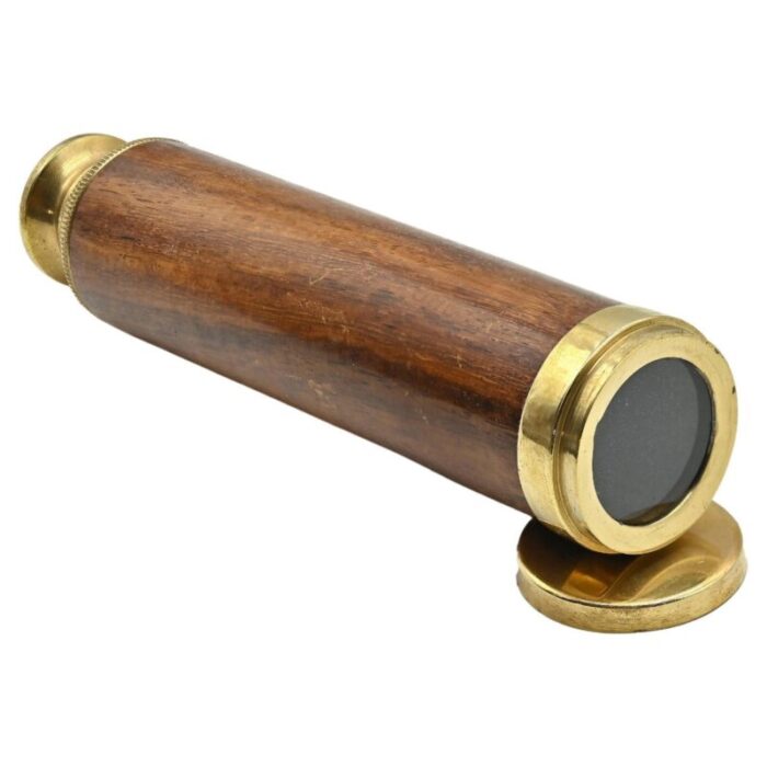 vintage bronze wood telescope early 20th century 1