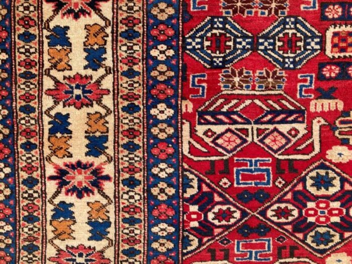 vintage caucasian shirvan rug 1920s 2891