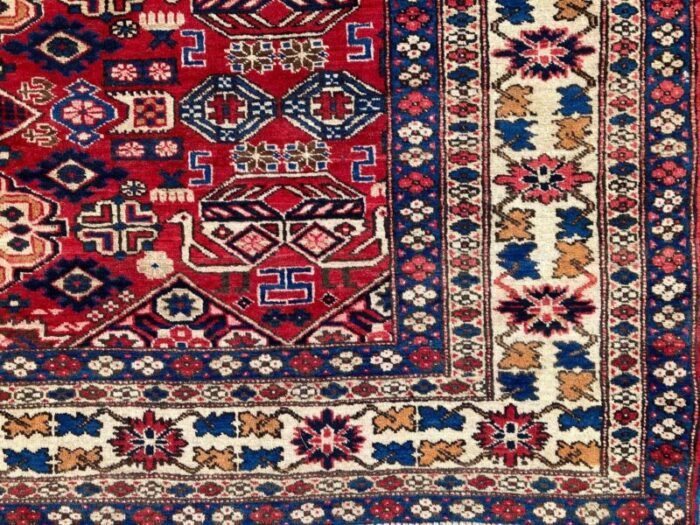 vintage caucasian shirvan rug 1920s 3459