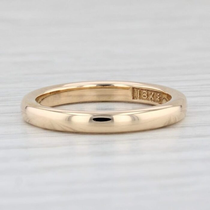 vintage classic womens wedding band 18k yellow gold size 65 ring woods 0088