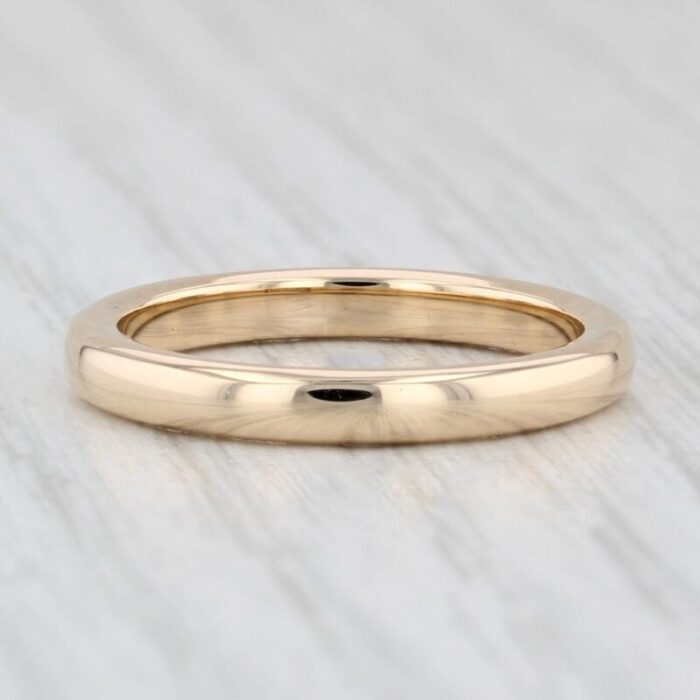 vintage classic womens wedding band 18k yellow gold size 65 ring woods 3080