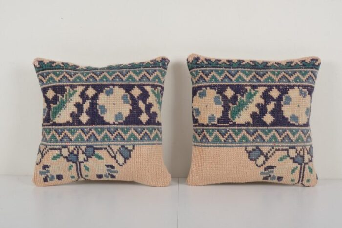 vintage cushion cover in wool set of 2 1