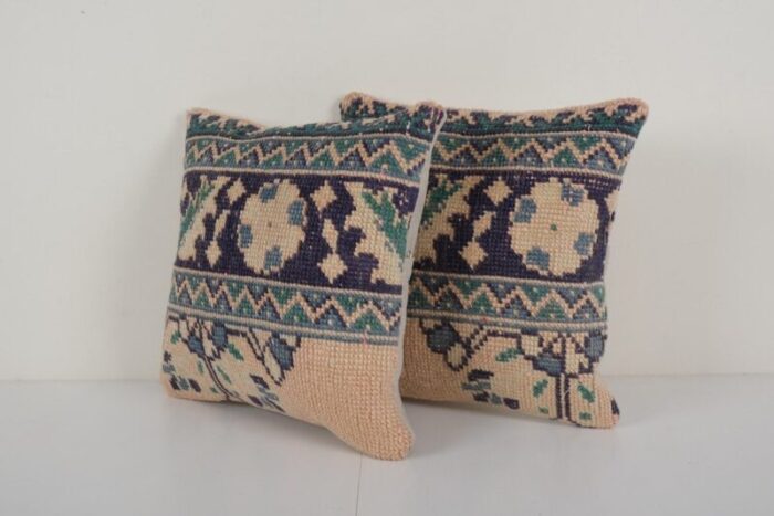 vintage cushion cover in wool set of 2 2