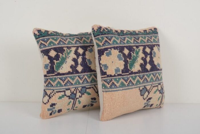 vintage cushion cover in wool set of 2 3