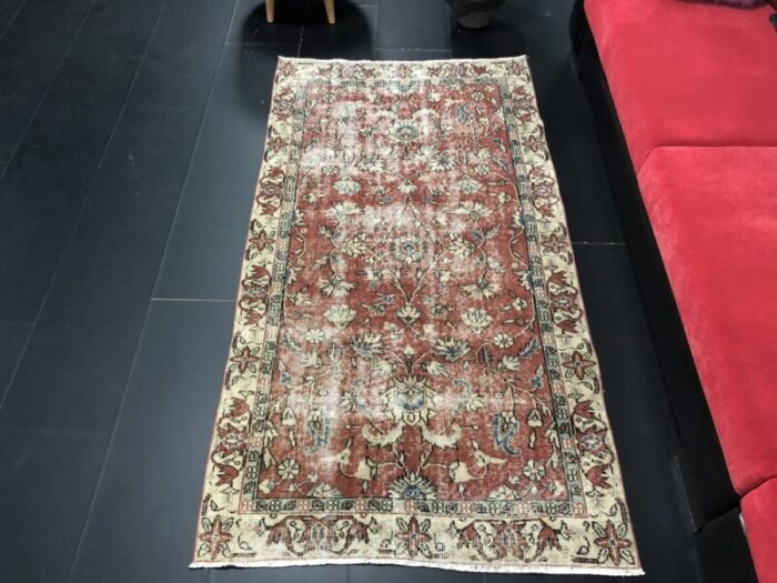 vintage faded oushak rug 2