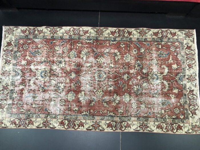 vintage faded oushak rug 4