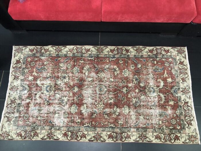 vintage faded oushak rug 5