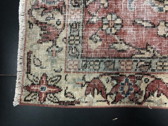 vintage faded oushak rug 6