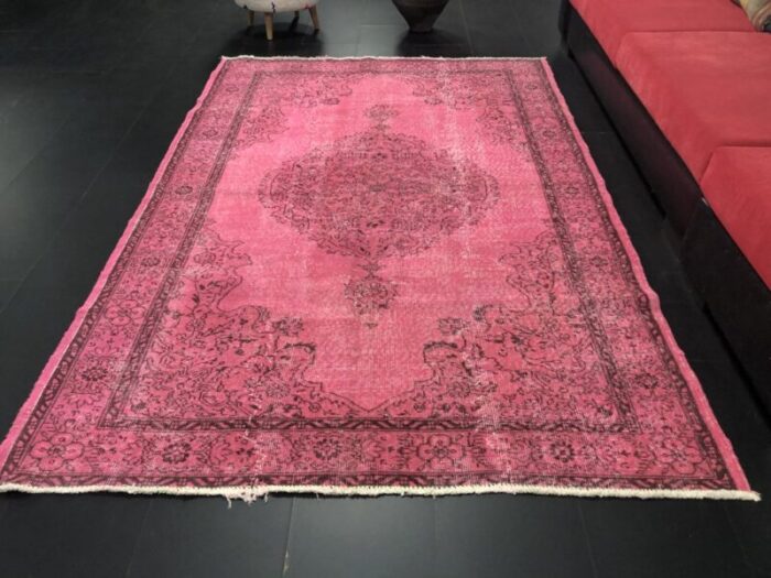 vintage faded pink rug 2