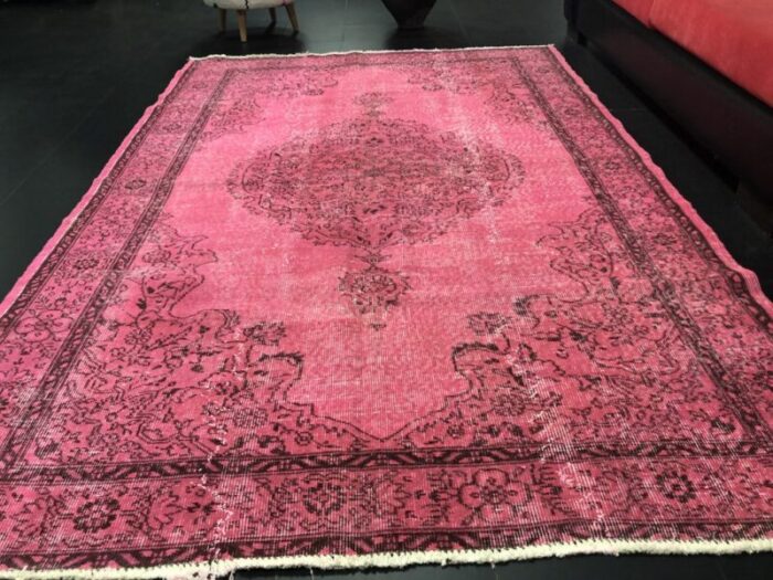 vintage faded pink rug 3