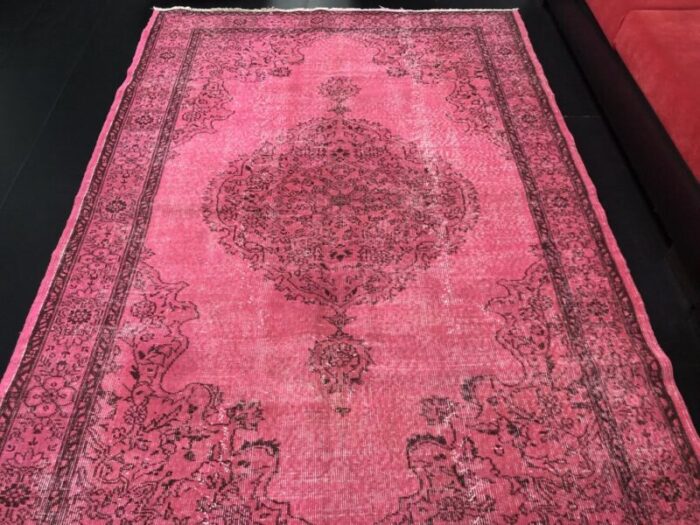 vintage faded pink rug 4