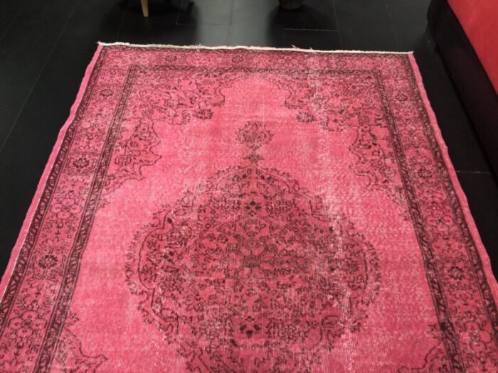 vintage faded pink rug 5