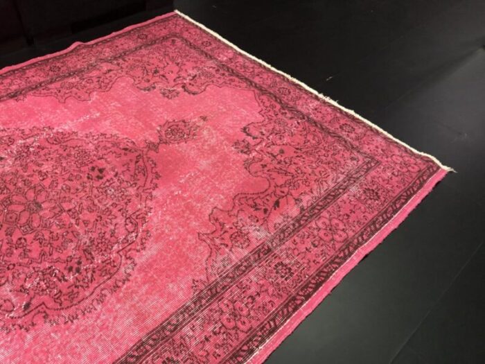 vintage faded pink rug 8