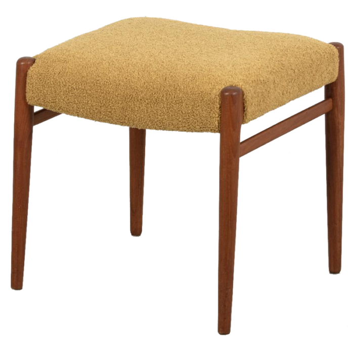 vintage footstool in teak 6781