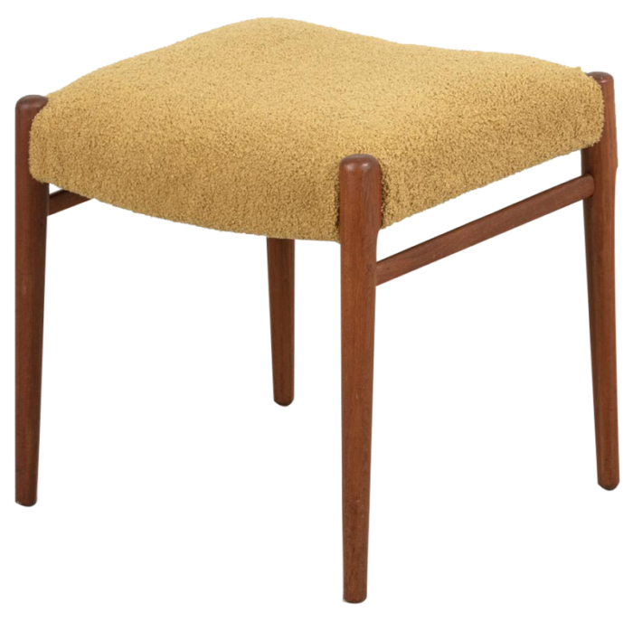 vintage footstool in teak 7684