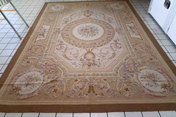 vintage french aubusson rug 1970s 12