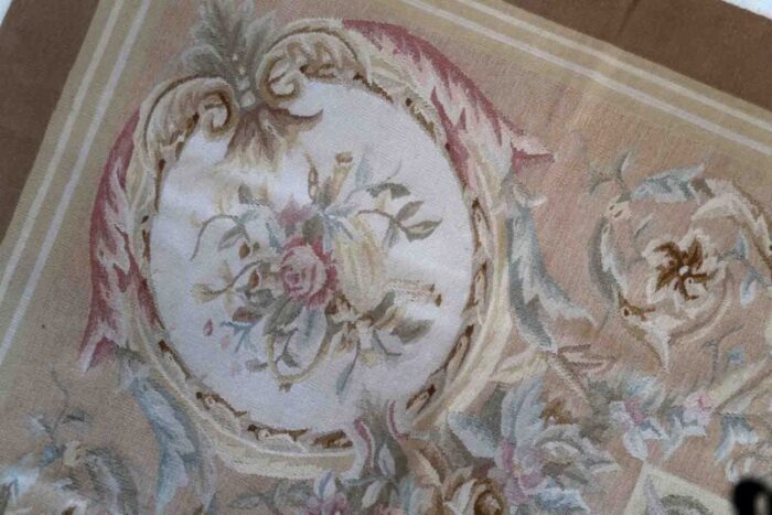 vintage french aubusson rug 1970s 3