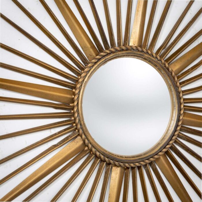 vintage french sun burst mirror 0962