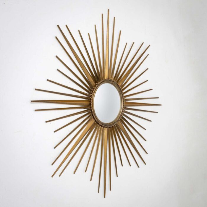 vintage french sun burst mirror 9730