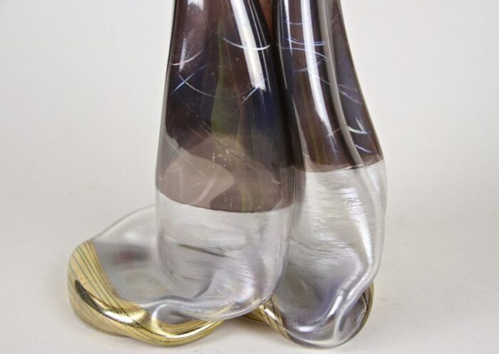 vintage german modern double glass vase 1980 14