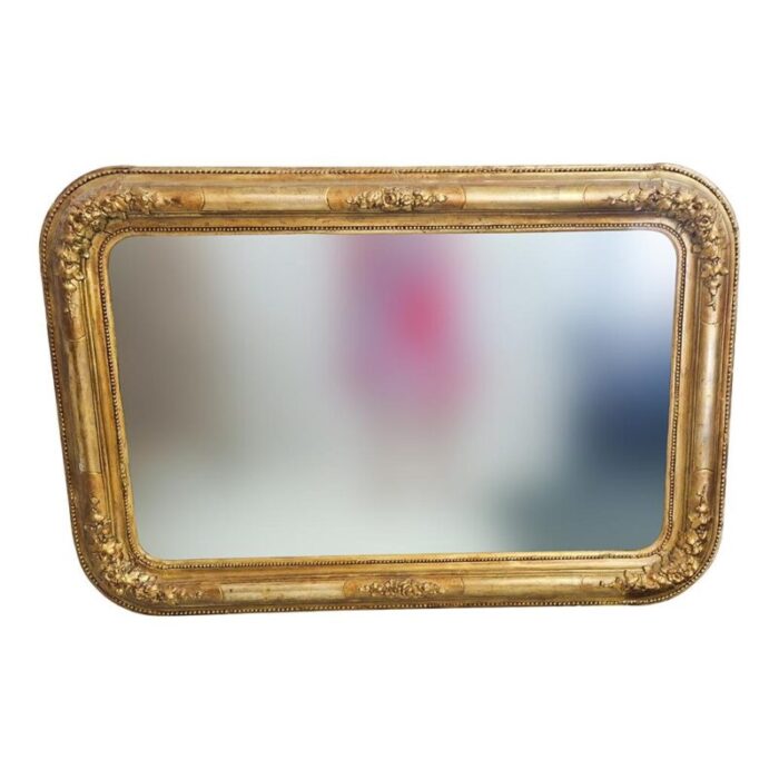 vintage golden mirror 1950s 3740