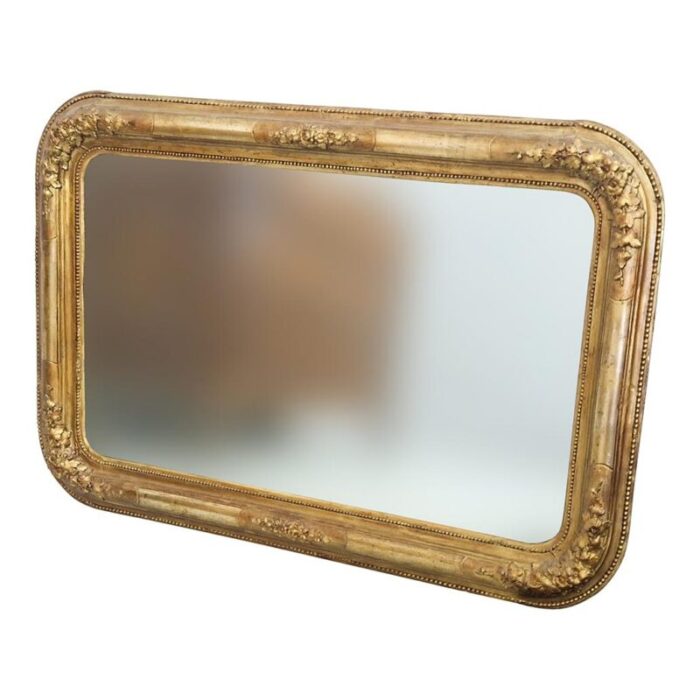 vintage golden mirror 1950s 4581