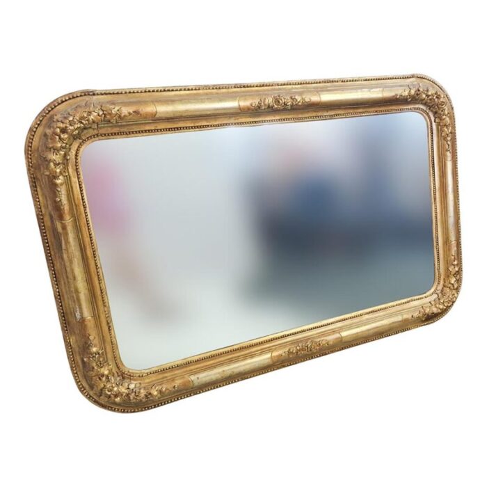 vintage golden mirror 1950s 8264