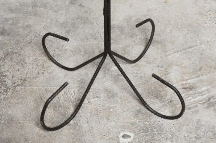 vintage iron floor candleholder for 5 candles 9