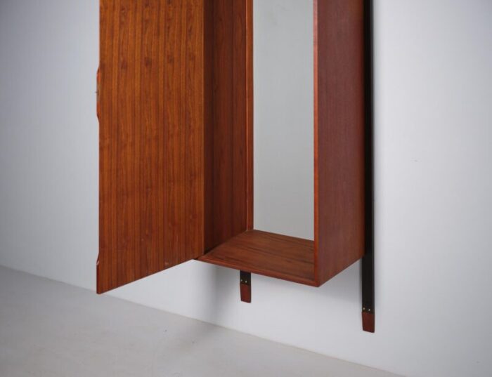 vintage italian teak wall unit 1950s 0433