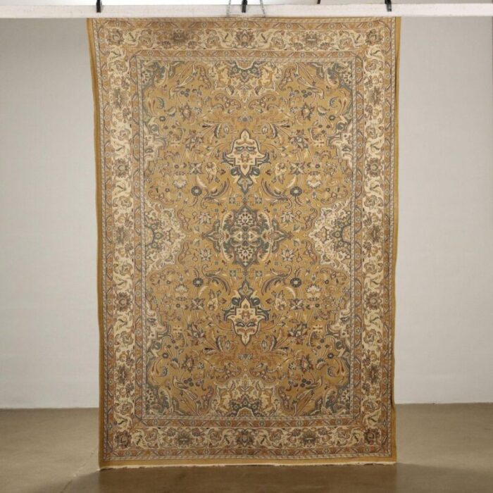 vintage kashmir rug in cotton wool 7