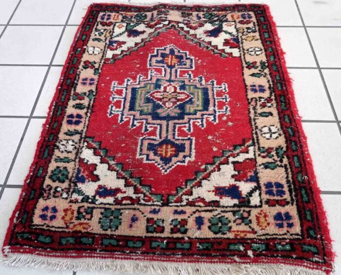 vintage middle eastern handmade hamadan rug 1970s 2 1