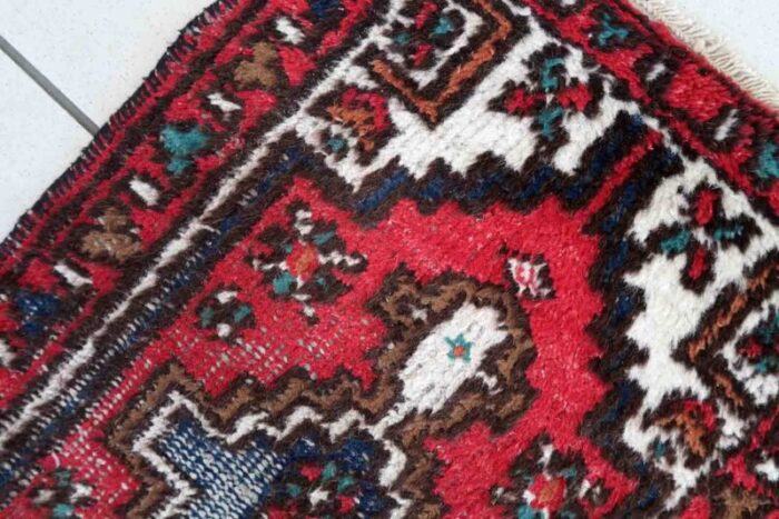 vintage middle eastern handmade hamadan rug 1970s 2