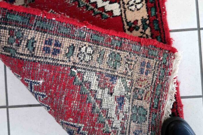 vintage middle eastern handmade hamadan rug 1970s 3 1