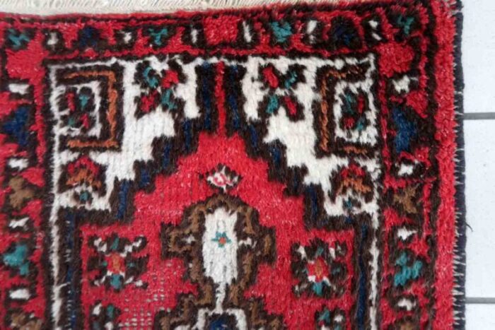 vintage middle eastern handmade hamadan rug 1970s 3