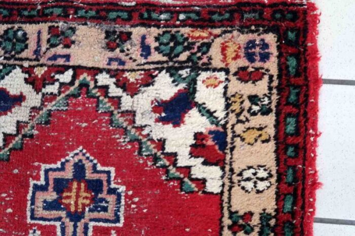 vintage middle eastern handmade hamadan rug 1970s 4 1