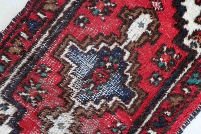 vintage middle eastern handmade hamadan rug 1970s 4